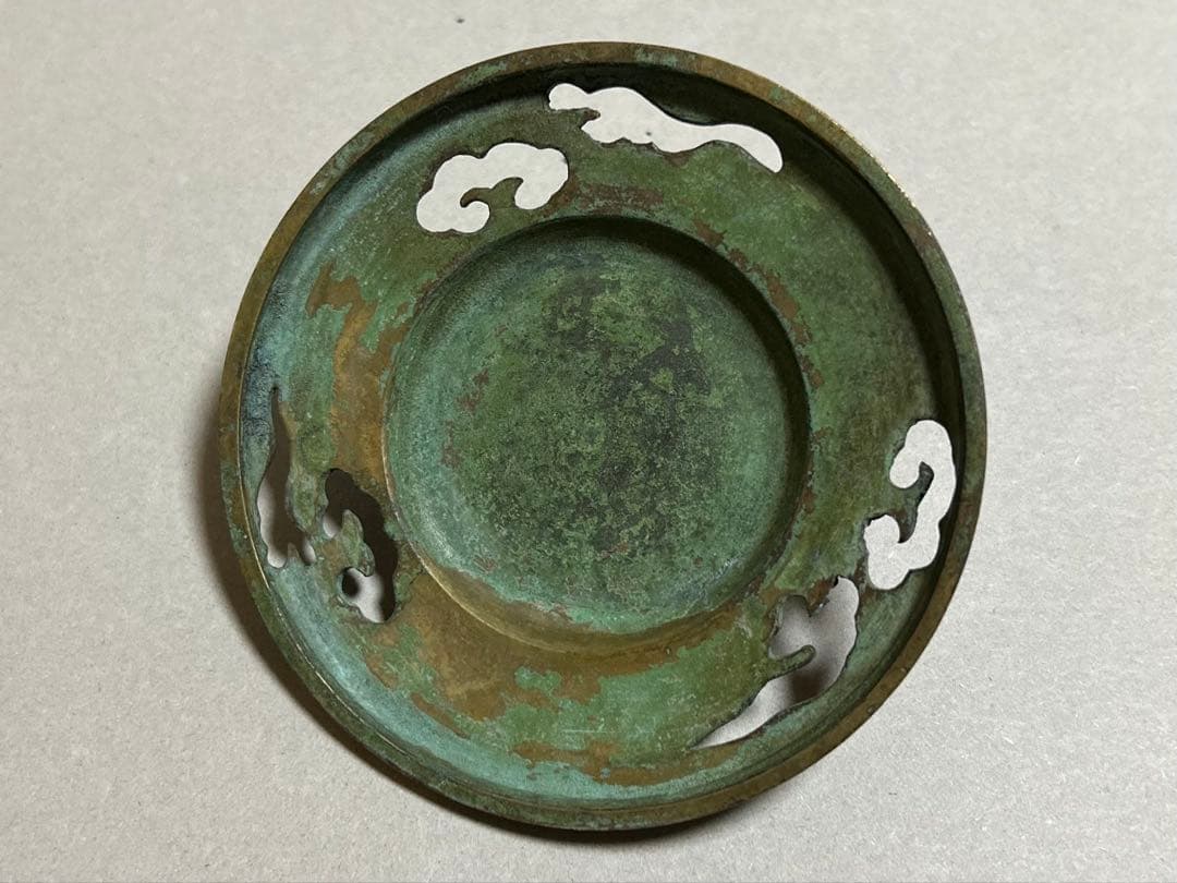 四代　秦蔵六　塗金銅香炉『瑞雲』