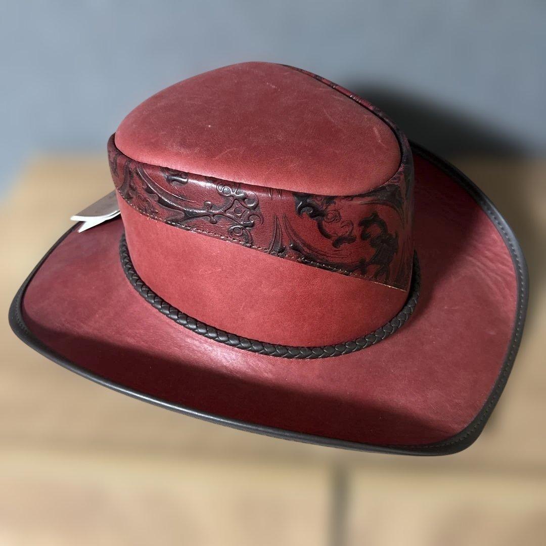 ファルコン メンズ アメリカンレザー カウボーイハット　新品　Ｍサイズ