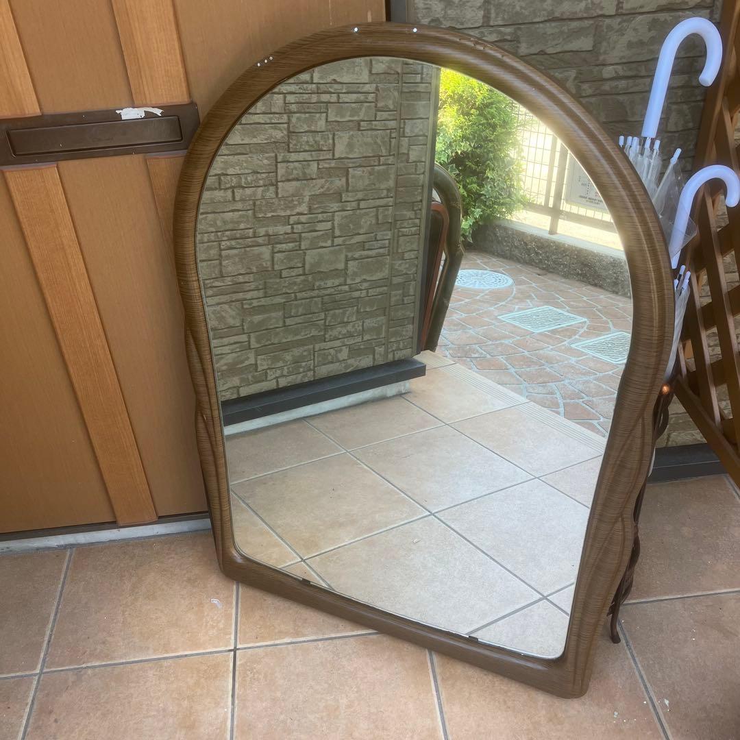 北欧ヴィンテージ ウォールミラー アーチミラー　特大　ビンテージ　アンティーク