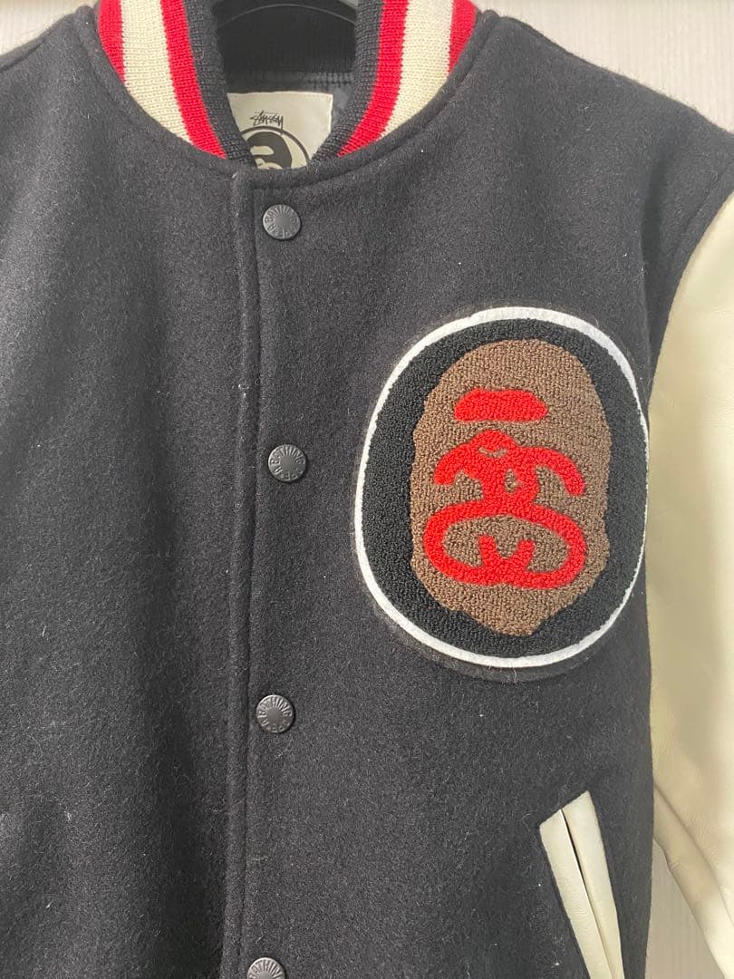 【希少】 STUSSY × A BATHING APE スタジャン S