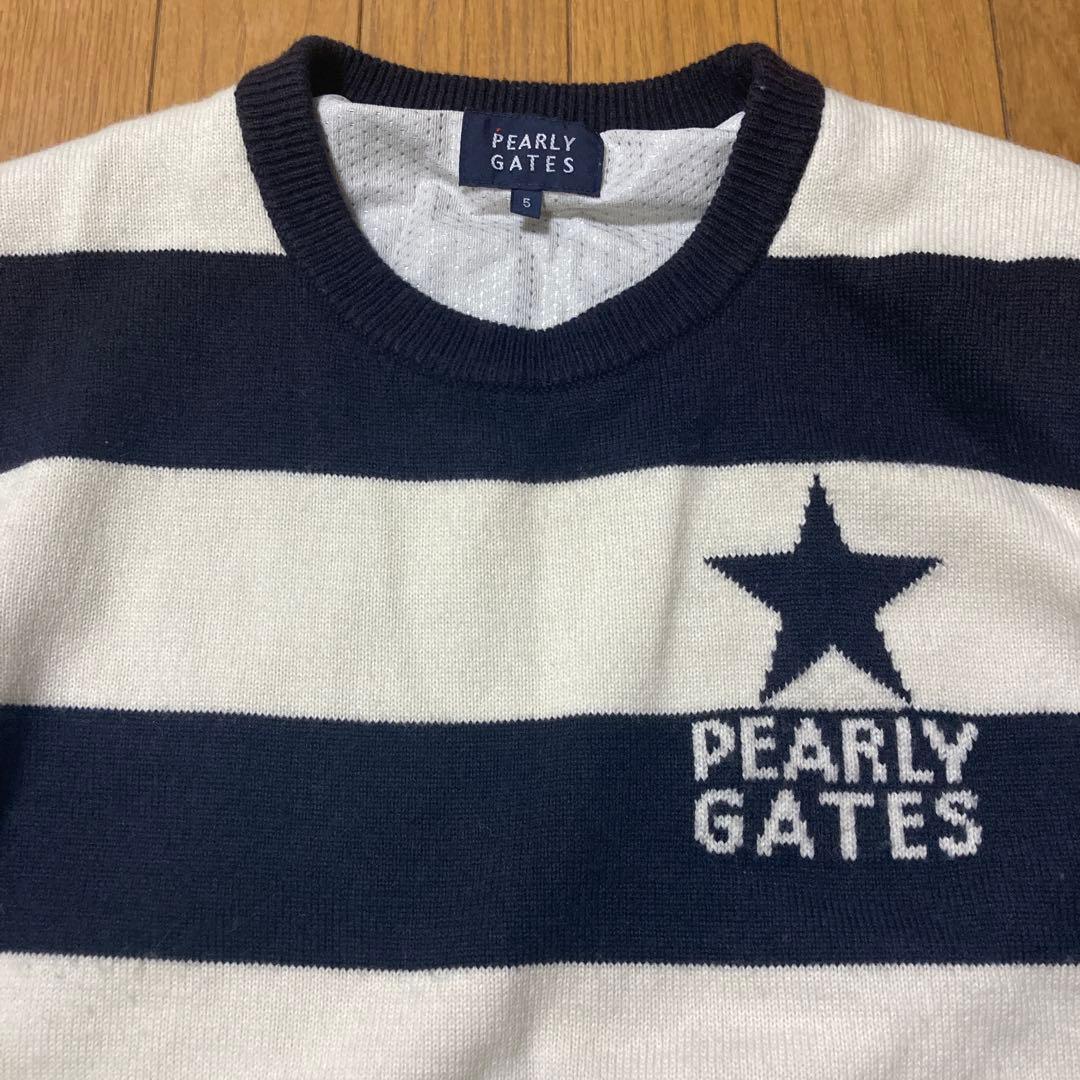 ☆PEARLYGATES☆ストライプセーター サイズ5 パーリーゲイツ ゴルフ