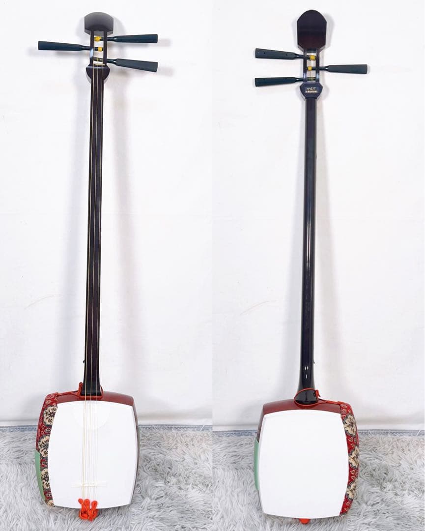 【希少】教育用三味線　SUZUKI スズキ　かえで　細棹　皮破れなし