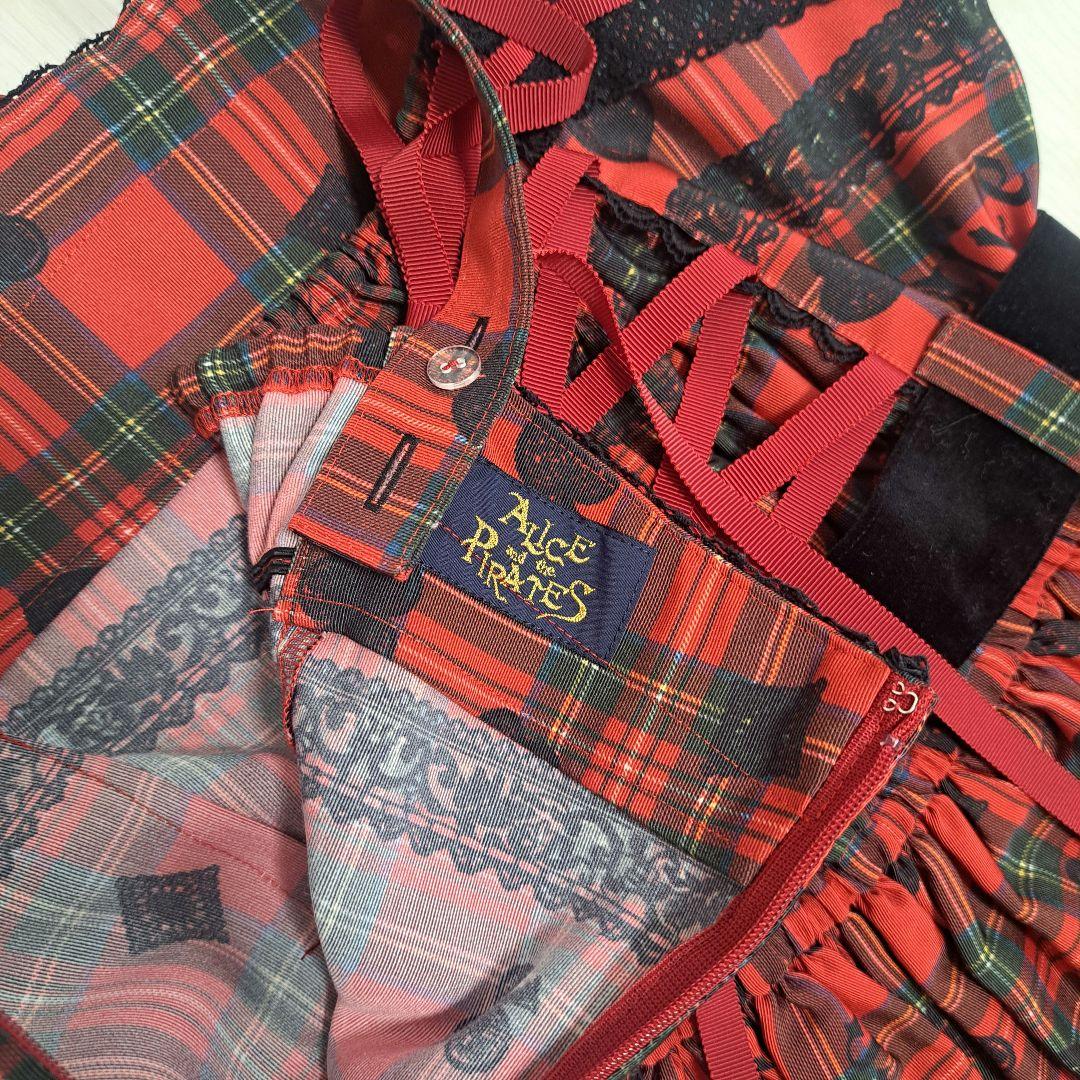 アリスのトランプレースタータン柄 ジャンパースカート ロリィタ