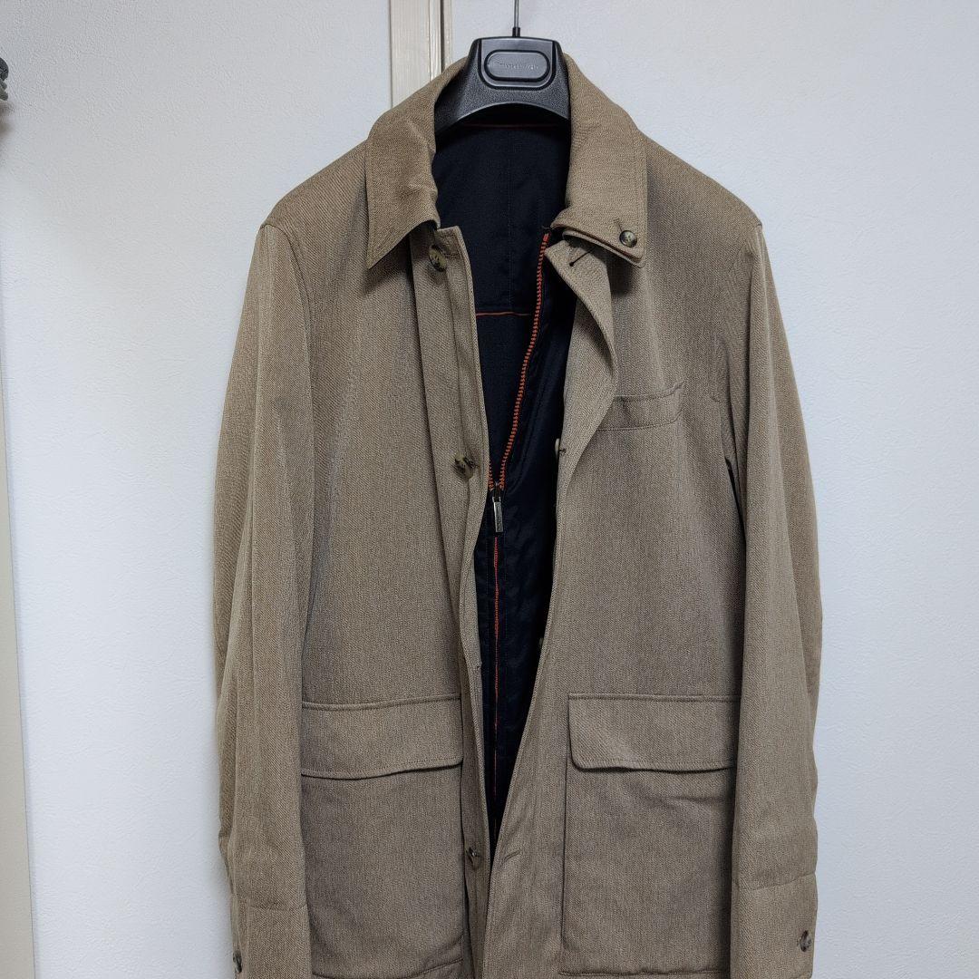 エルメネジルドゼニア リバーシブル ハーフコート