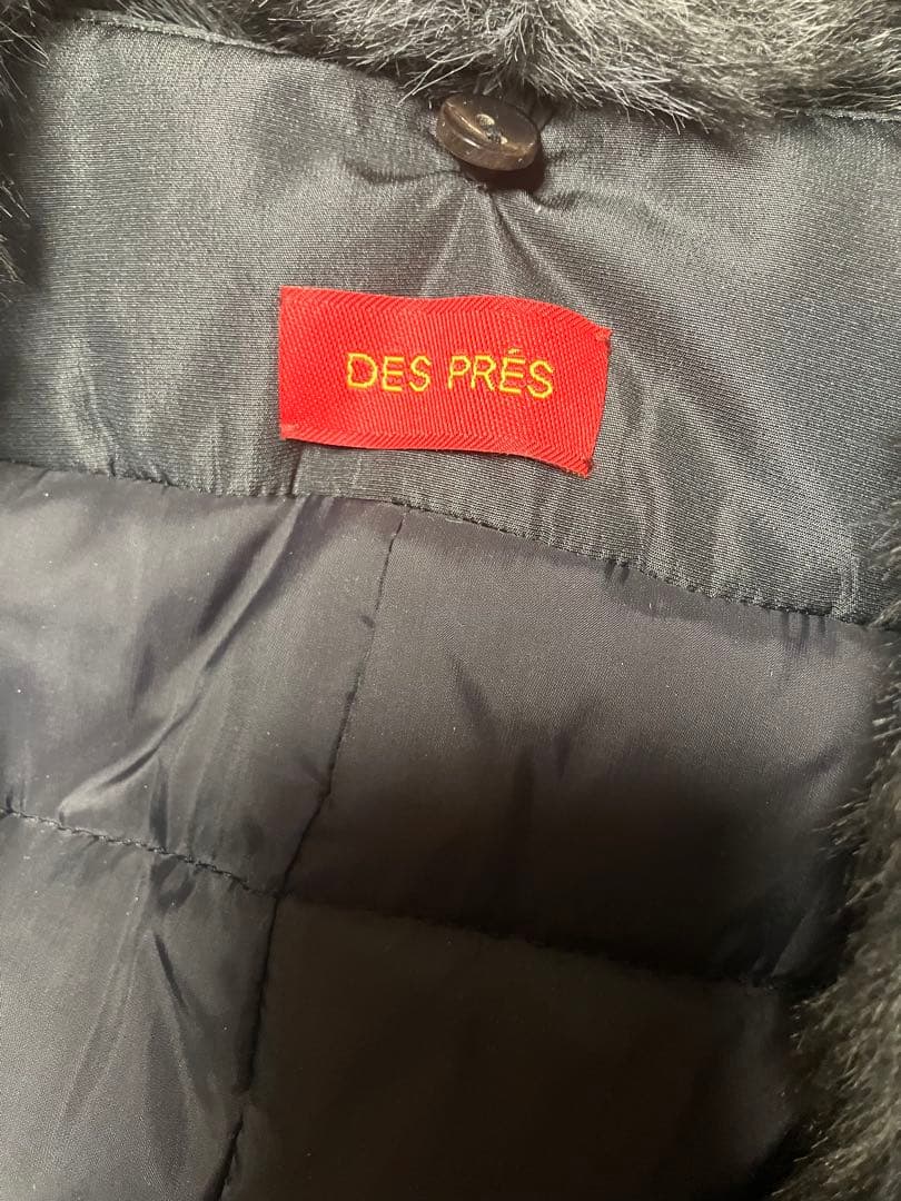 定価7万　DES PRÉS 36 黒　ダウンコート　ファー付き