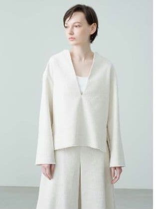 ebure エブール　スラブツィード　スカート　ブラウス　セットアップ