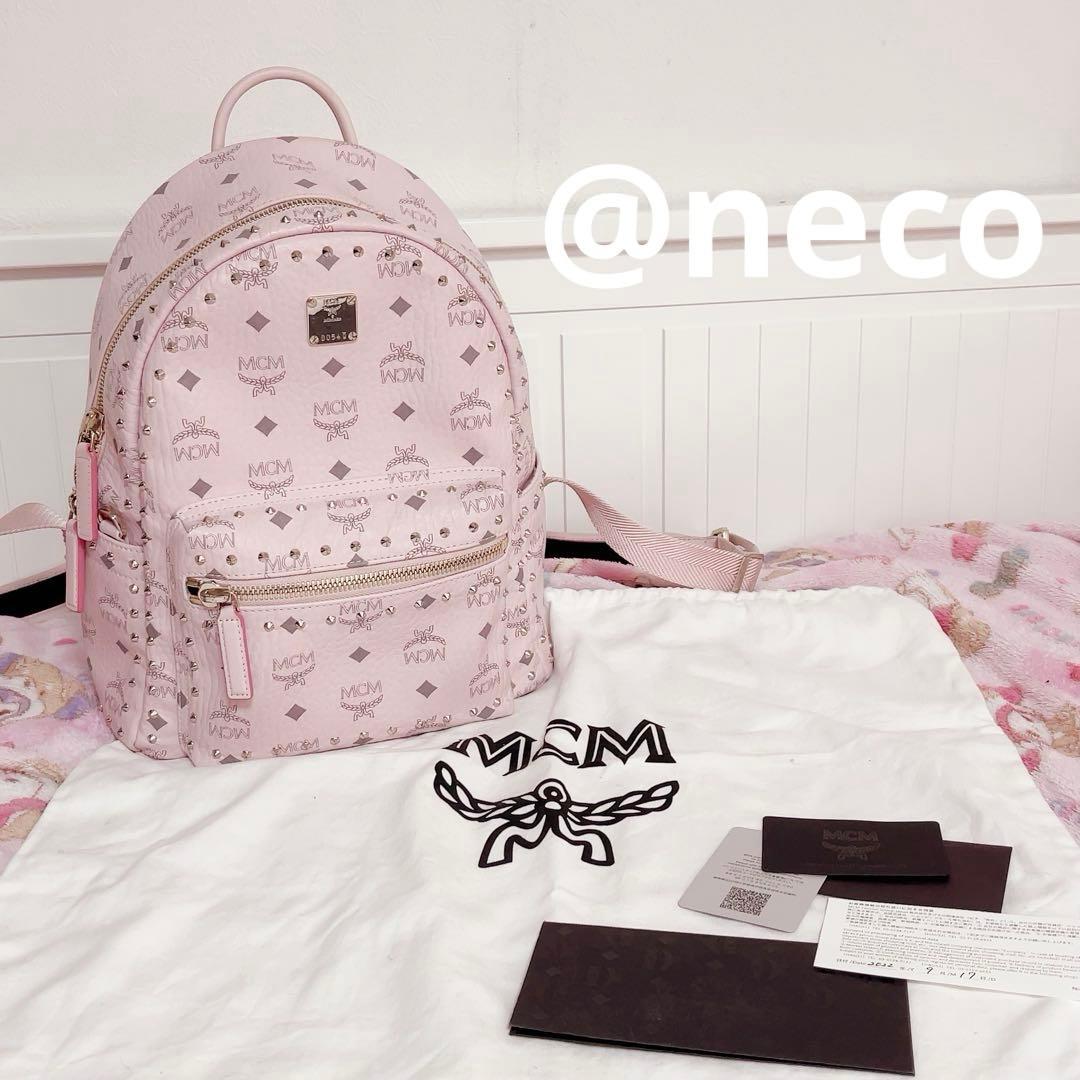 mcm パウダーピンク 正規品 リュック - メルカリ