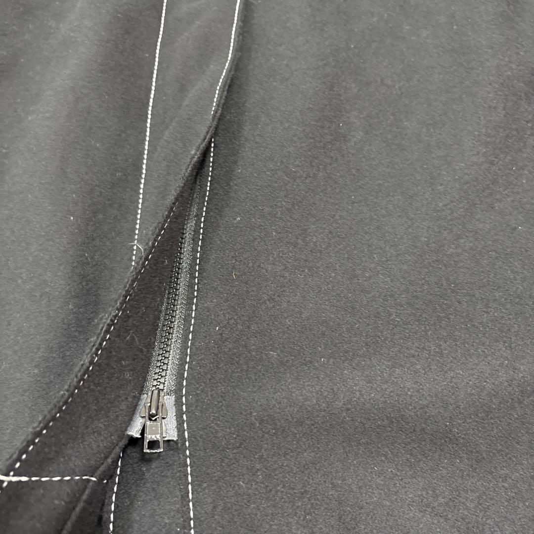 アドーア ADORE SUPER100 メルトンジレ ノースリーブコート 黒