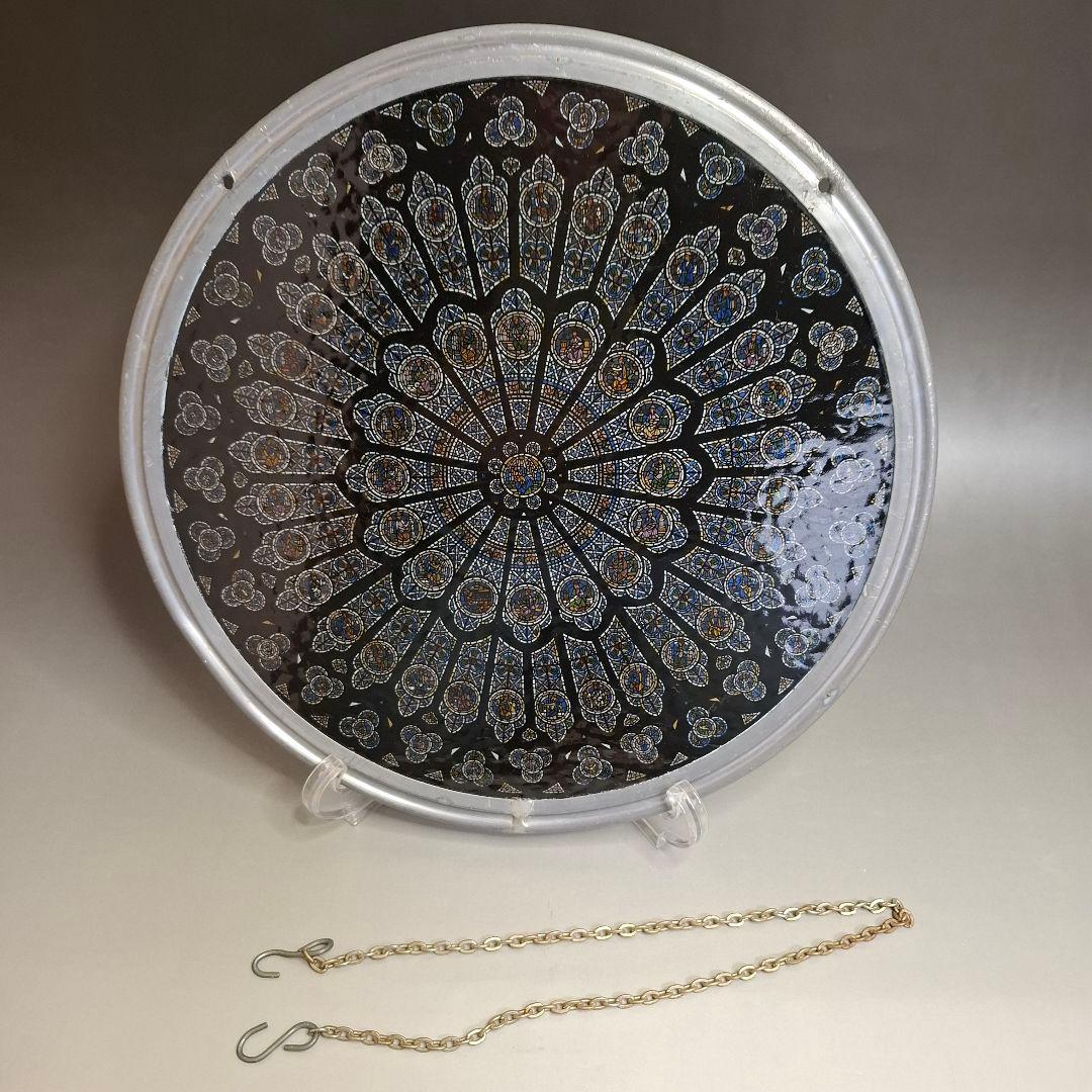 ★幻想的★ノートルダム大聖堂 パリ ステンドグラス グラスマスターズ バラ窓