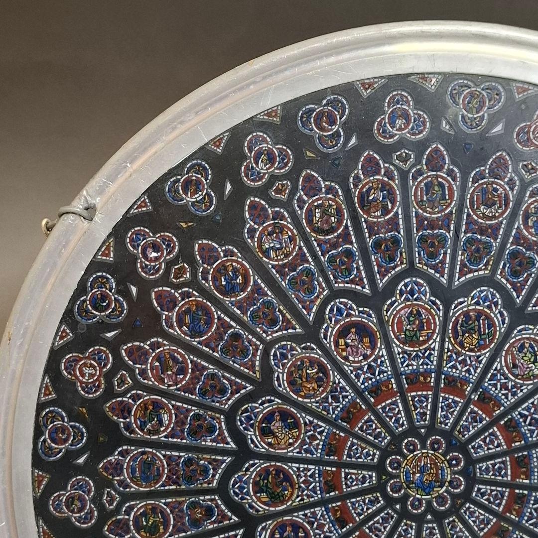 ★幻想的★ノートルダム大聖堂 パリ ステンドグラス グラスマスターズ バラ窓