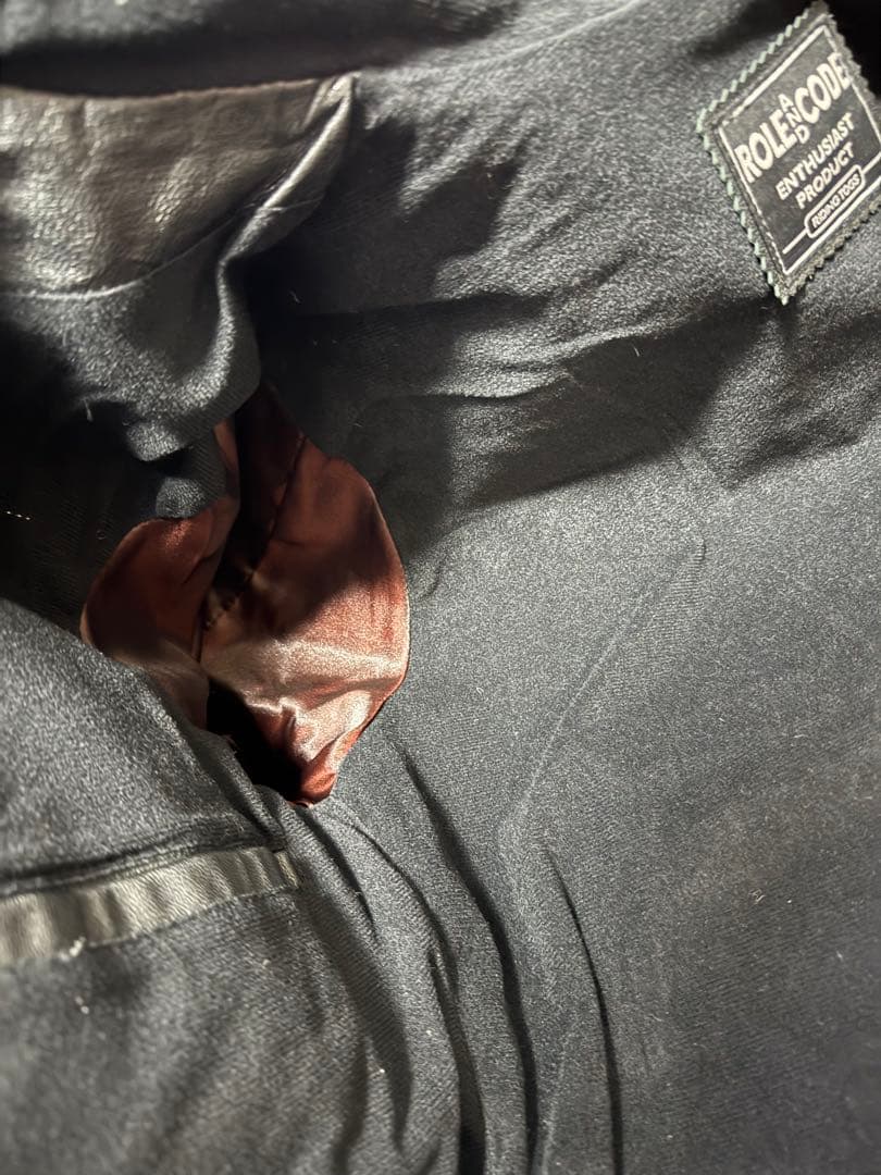 デグナー ROLE AND CODE フード付き本革ライダースジャケット M