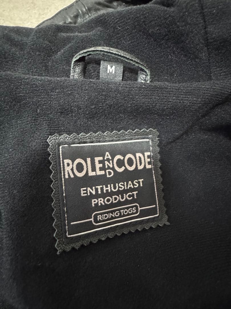 デグナー ROLE AND CODE フード付き本革ライダースジャケット M