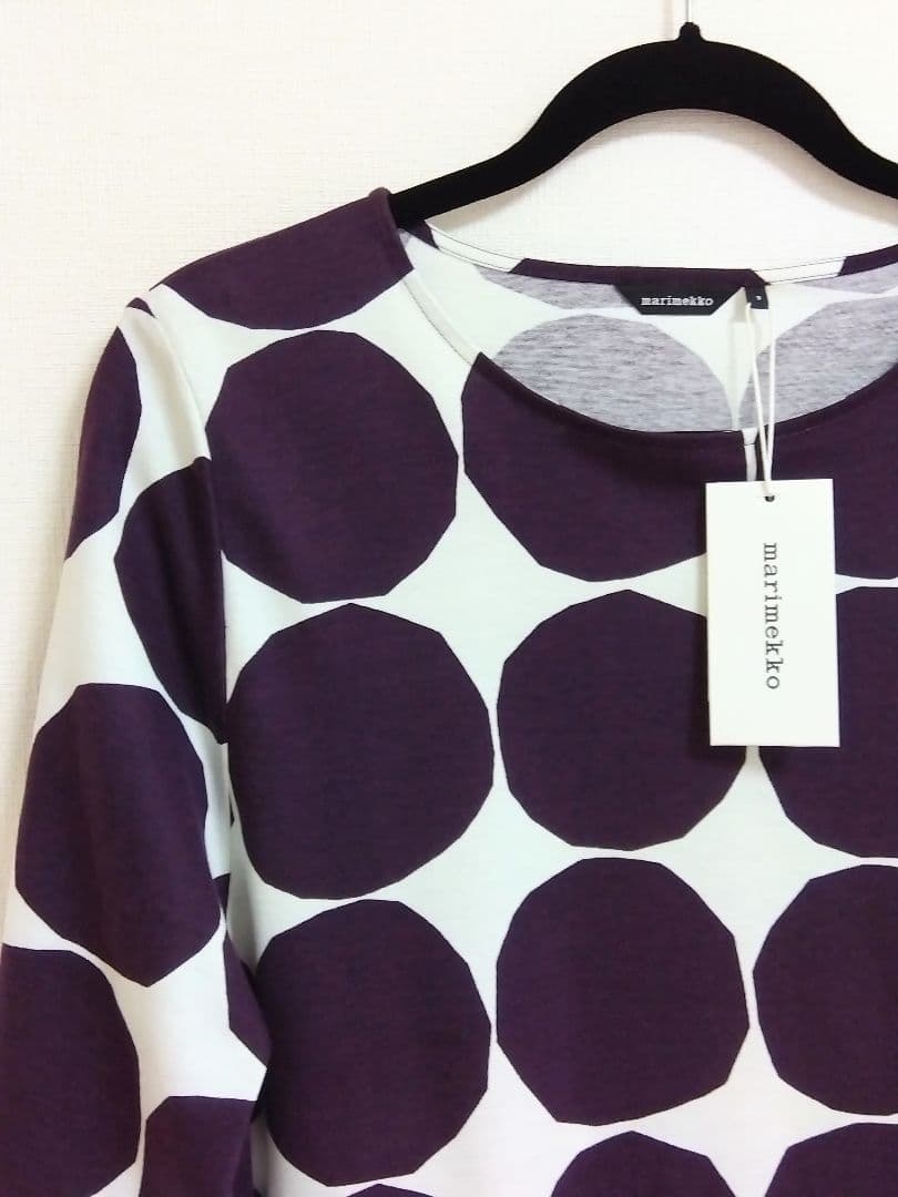 〈新品タグ付き〉marimekko マリメッコ ドット柄ワンピース パープル