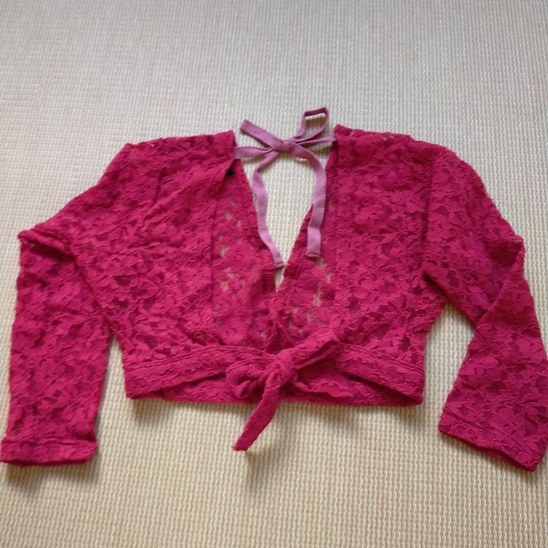 ジプシーベリーダンスレース セットアップ マゼンタ色