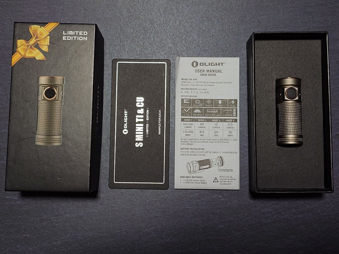 【美品】Olight S Mini Ti 限定版 懐中電灯