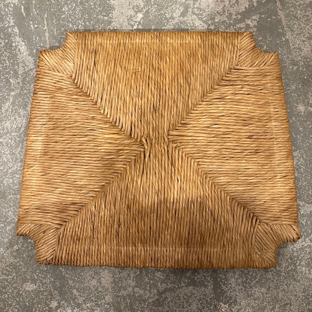 年末年始saleヴィンテージ ダイニングチェア　カフェチェア　藁座面　剥離　4