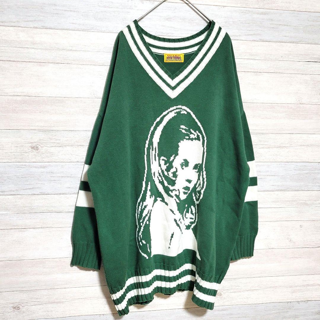 【美品】HYSTERIC GLAMOUR Vネックニットセーター ヒスガール