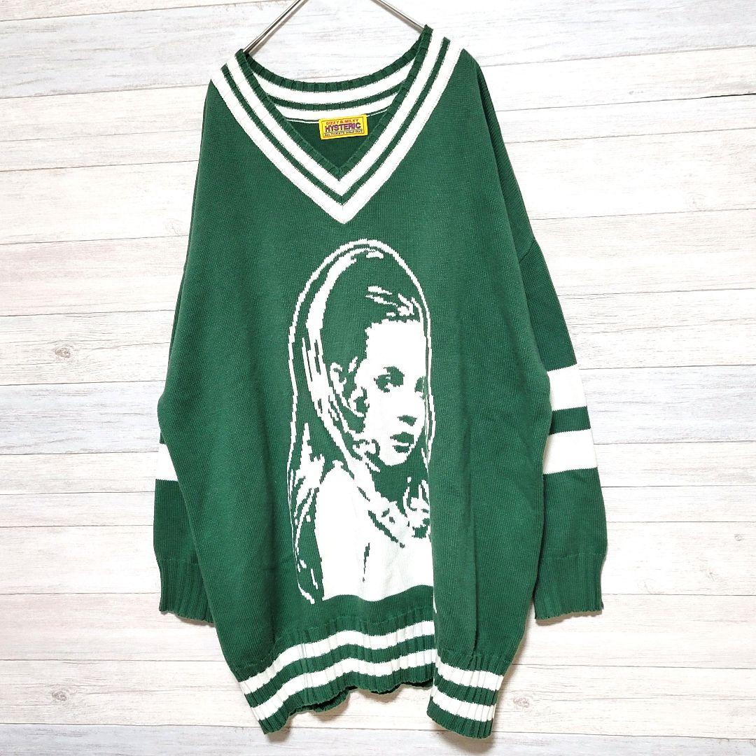 【美品】HYSTERIC GLAMOUR Vネックニットセーター ヒスガール