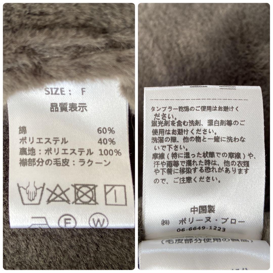 ✨極美品✨ ポリーヌブロー　ラクーンファー　モッズコート　オーバーサイズ　近年