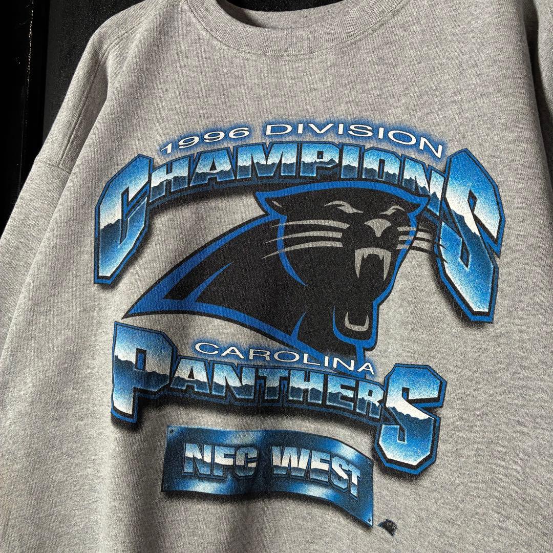 USA製　STARTER NFL PANTHERS スウェット　グレー　ラメ