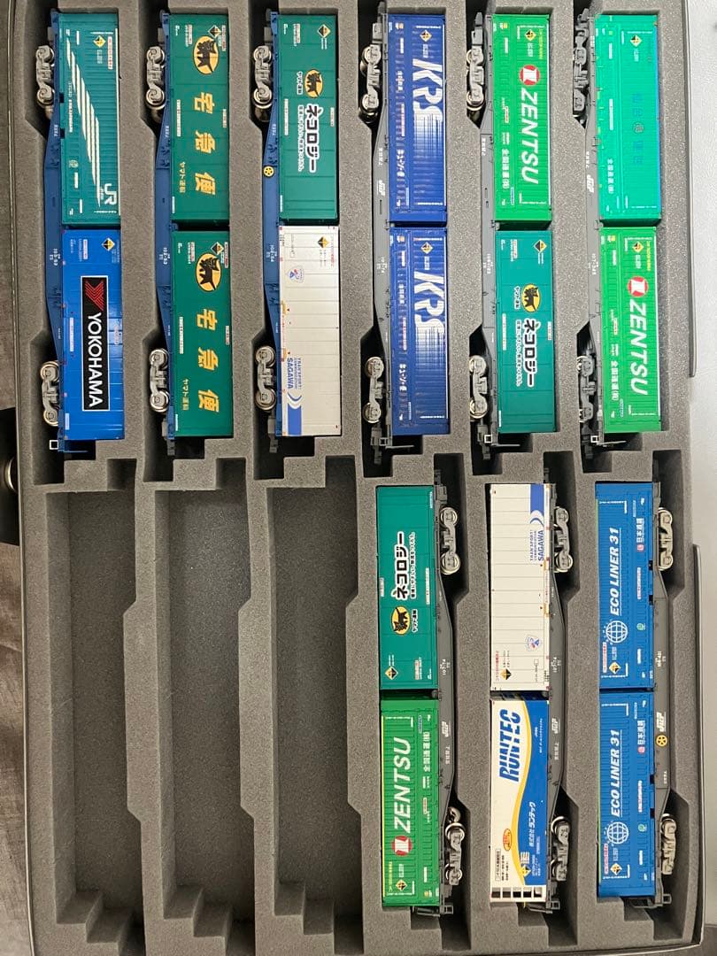 Nゲージ コキ19両セット コンテナ積載 - メルカリ