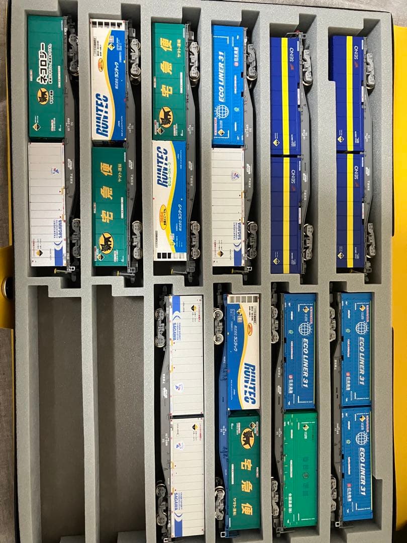 Nゲージ コキ19両セット コンテナ積載 - メルカリ