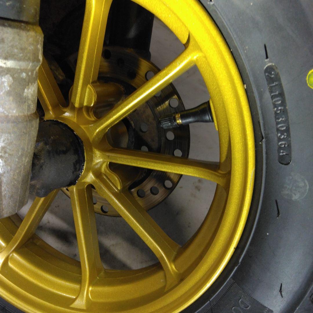 ①フロント　10インチホイール　タイヤ　ディスクホイール　ホンダライブディオZX