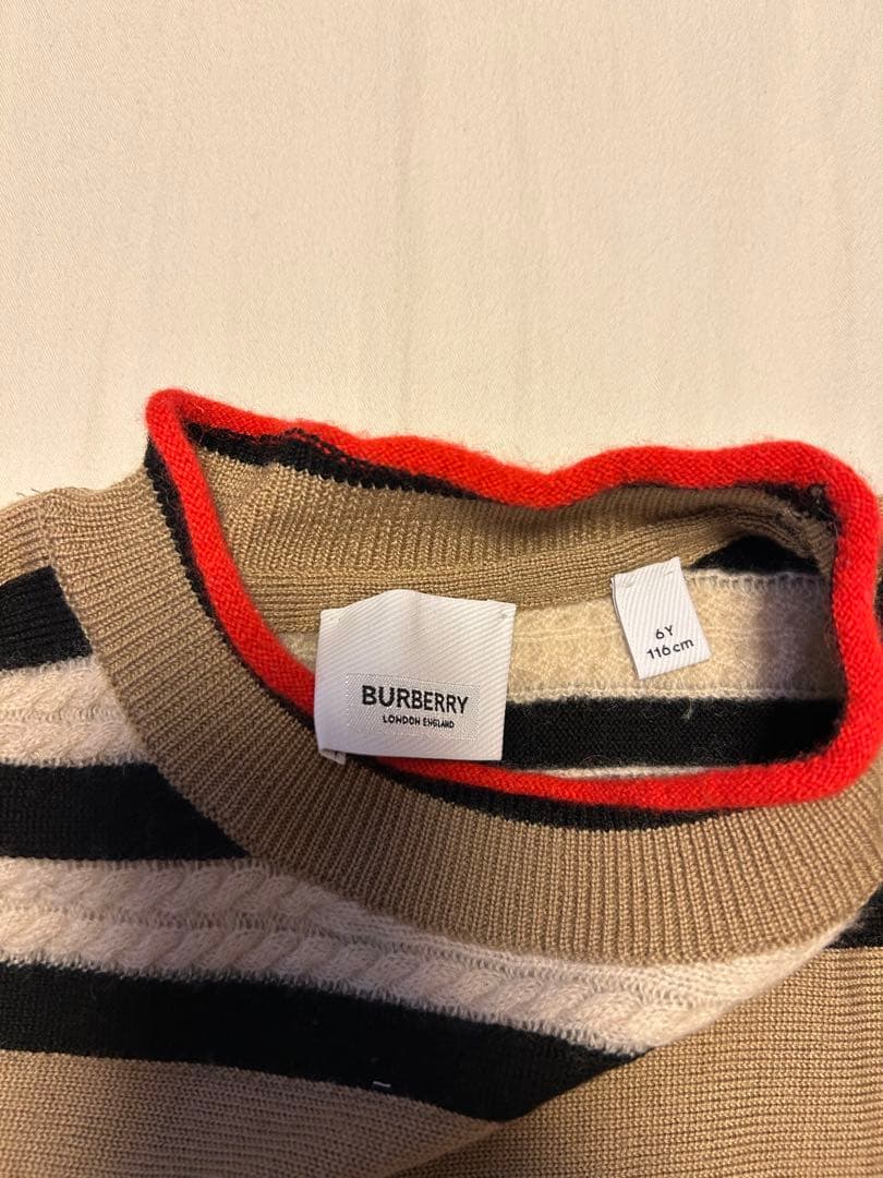 て*ー様 【used】BURBERRY ニット長袖ワンピース 110cm