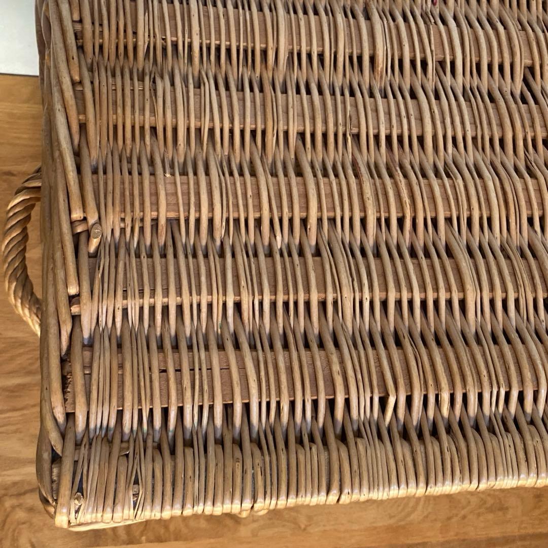 【送料込み】希少 キャトル・セゾン フランス柳 トランク バスケット