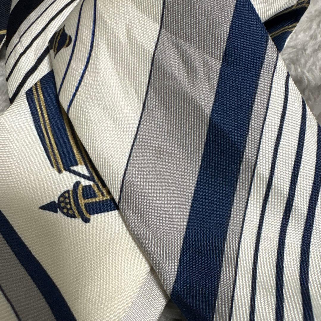 エルメスツイリー　EX-LIBRIS ホワイト/ネイビー