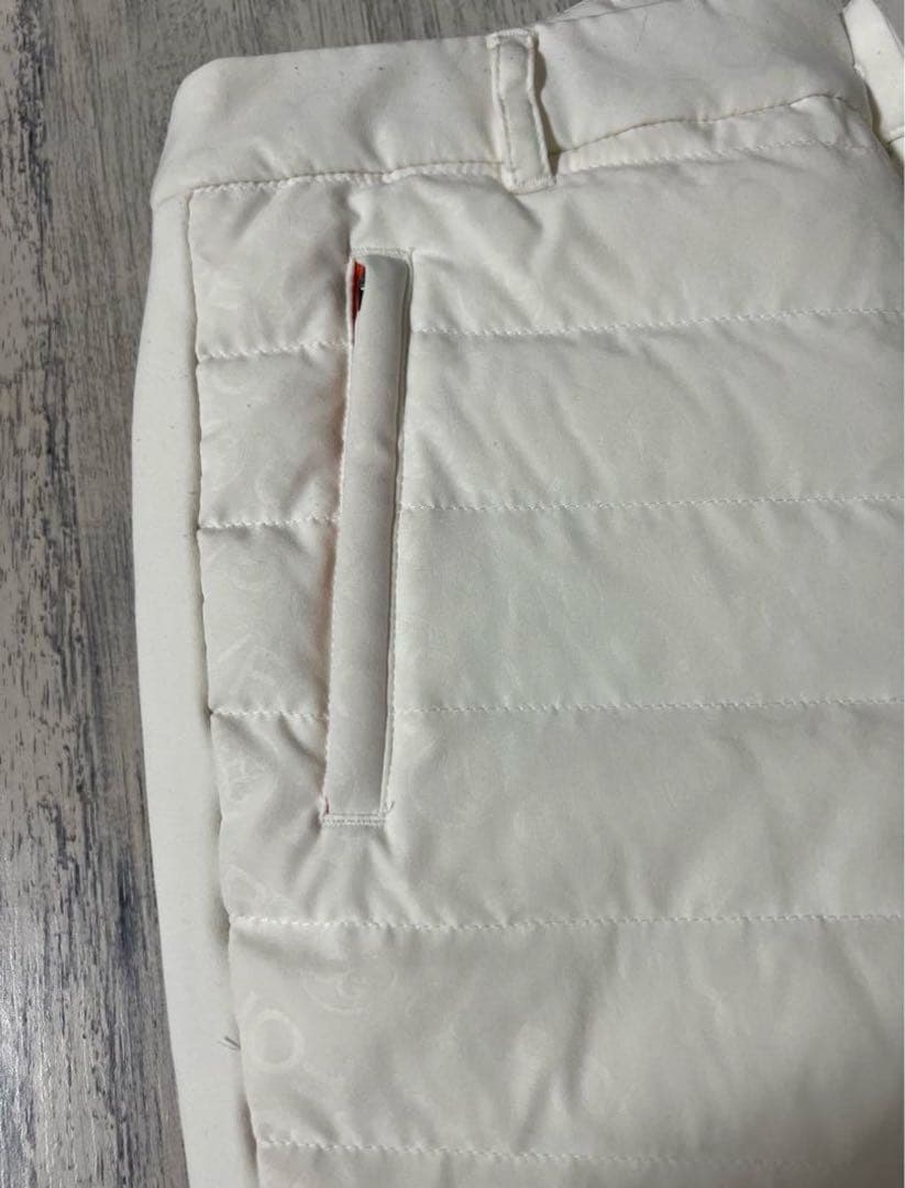 ジーフォア ダウンパンツ ロゴ 総柄 XS