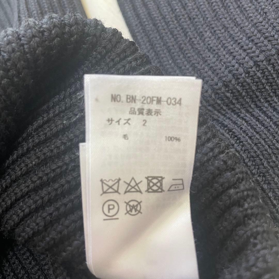 【ほぼ新品】バトナー BATONER リブクルーネックニット