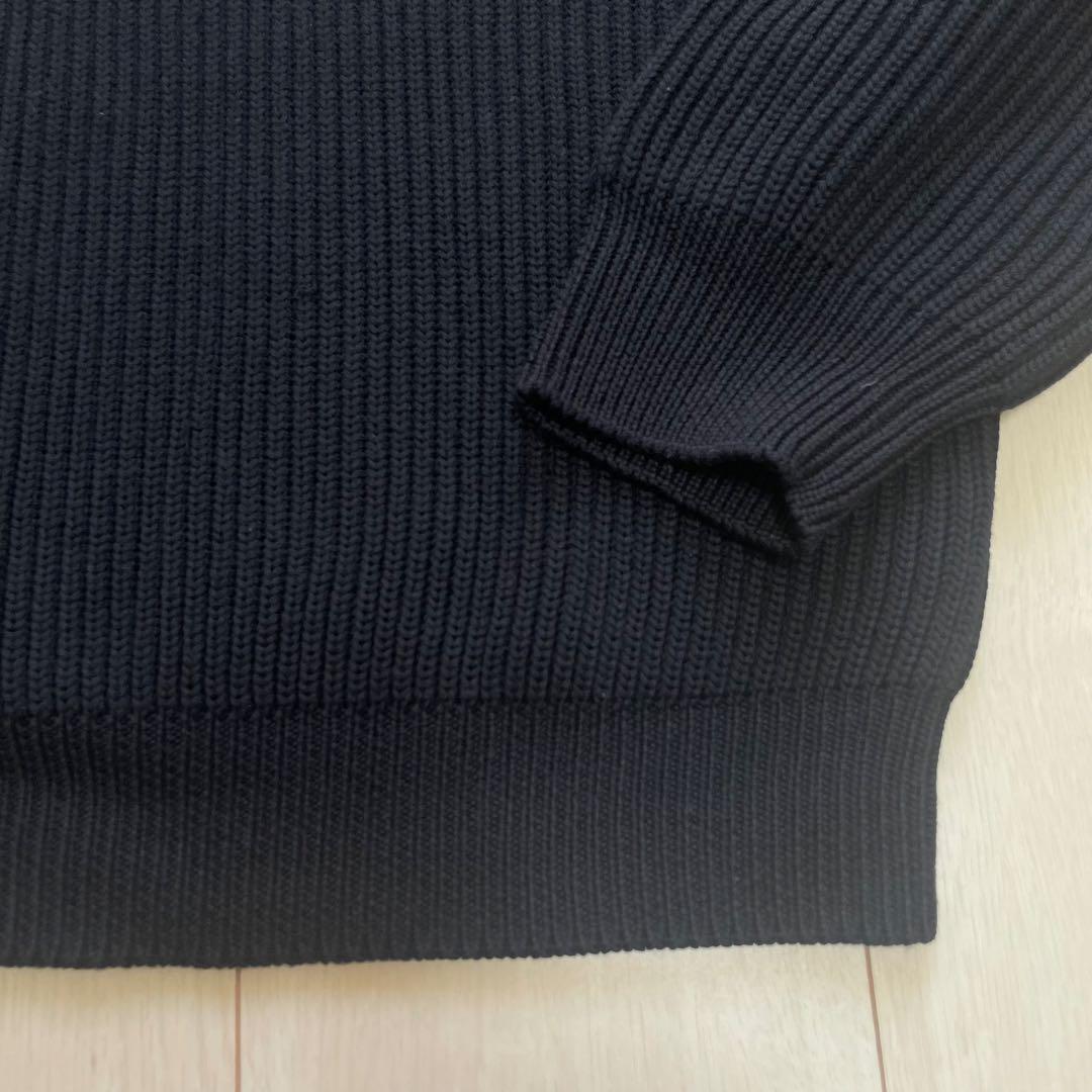 【ほぼ新品】バトナー BATONER リブクルーネックニット