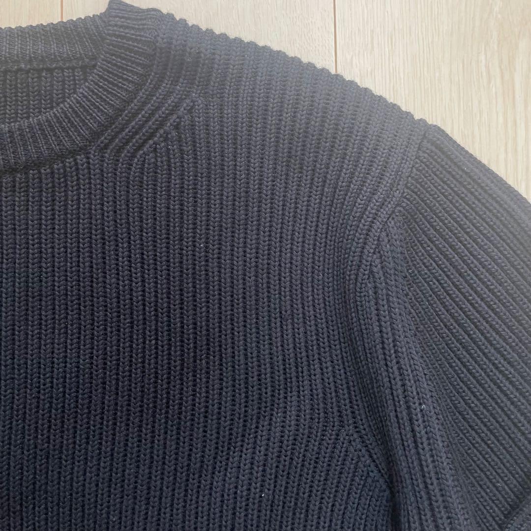 【ほぼ新品】バトナー BATONER リブクルーネックニット