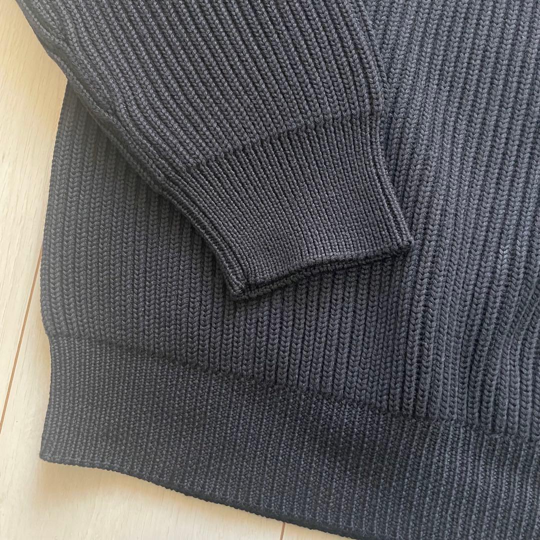 【ほぼ新品】バトナー BATONER リブクルーネックニット