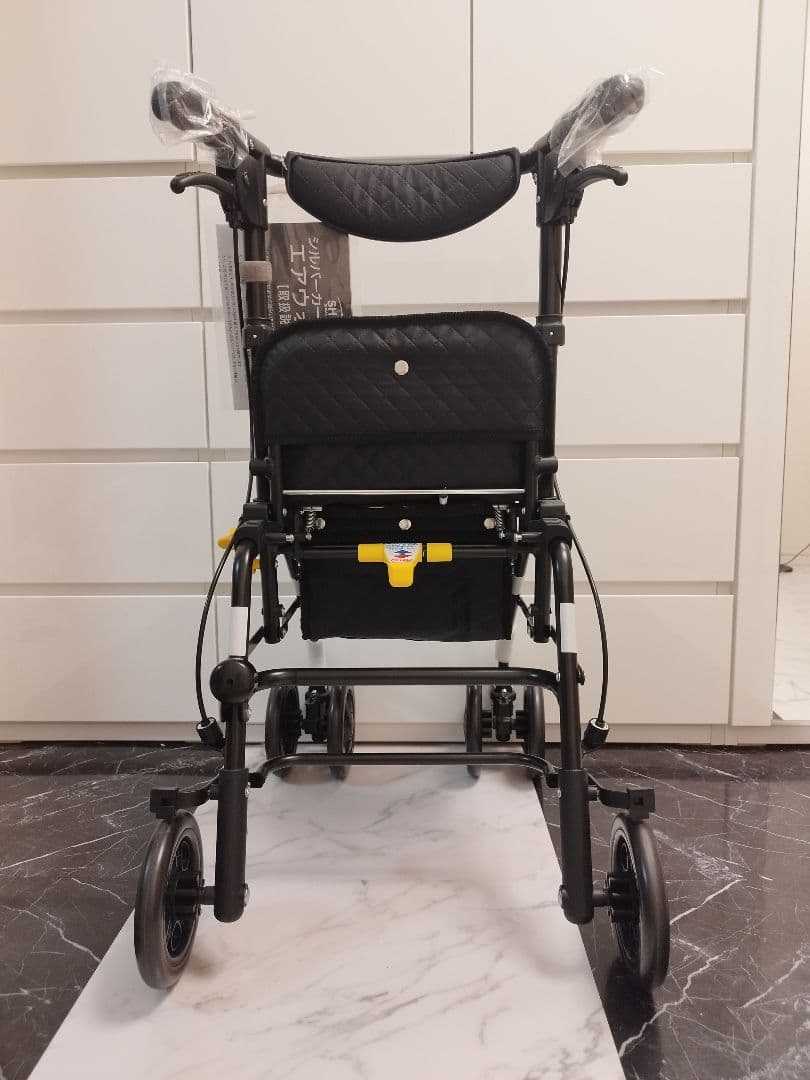 ショップチャンネル購入　シルバーカー　エアウォーカー　ブラック柄　新品未使用