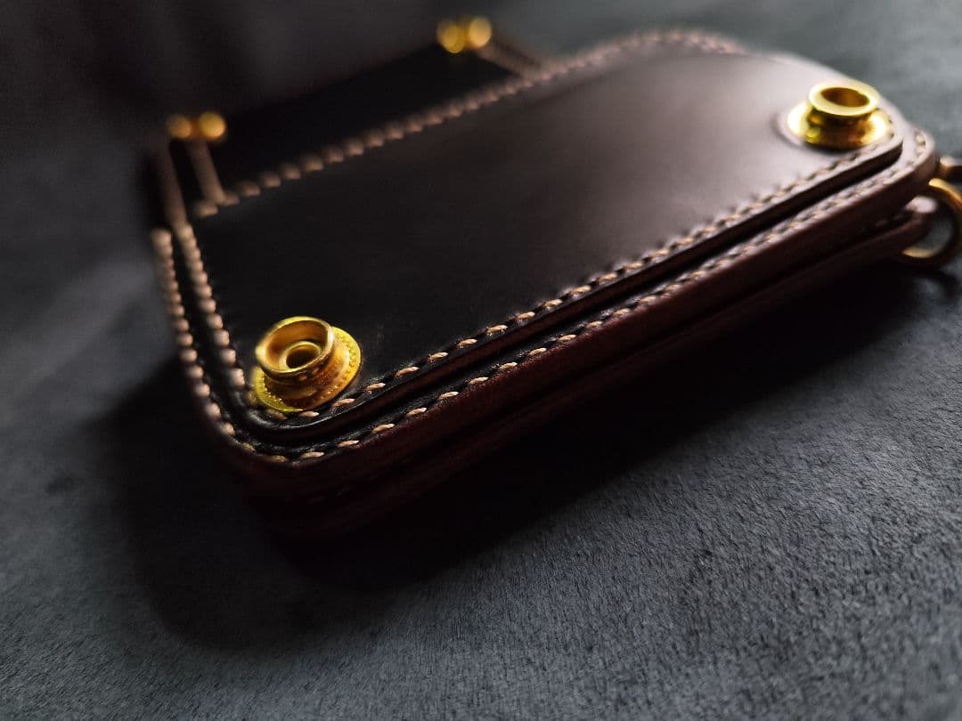 HORWEENクロムエクセル ショートトラッカーウォレット　ブラック　⑮