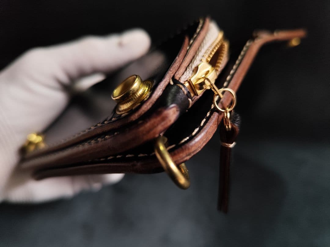 HORWEENクロムエクセル ショートトラッカーウォレット　ブラック　⑮