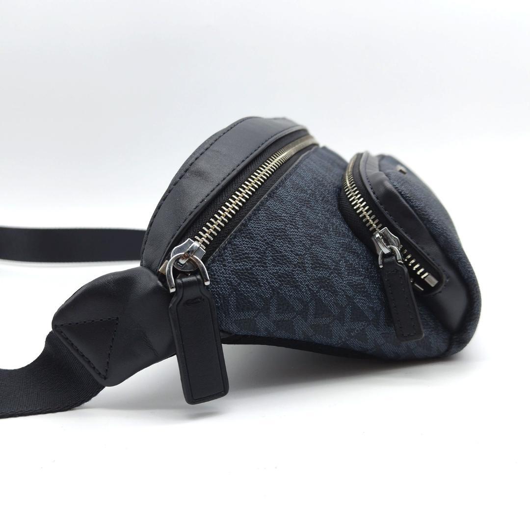 美品✨ マイケルコース ボディバッグ シグネチャー ネイビー ウエスト