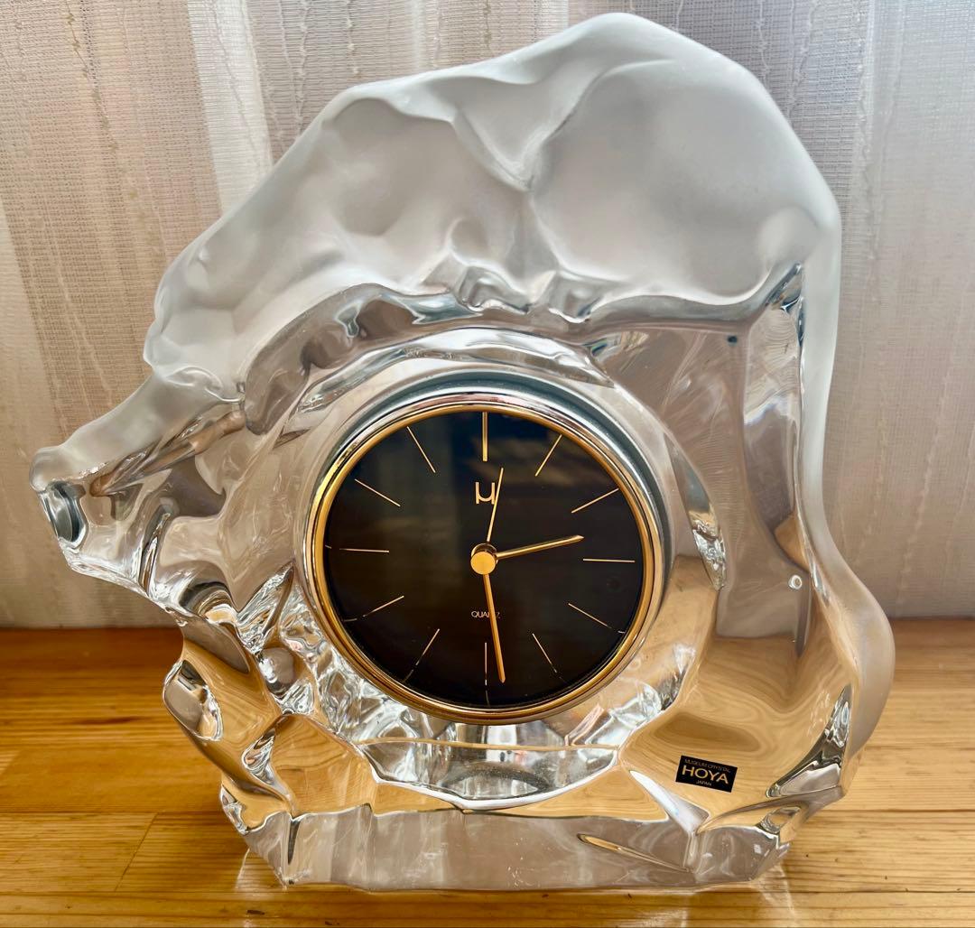 HOYA クリスタル置時計, 重さ3.5kg - メルカリ