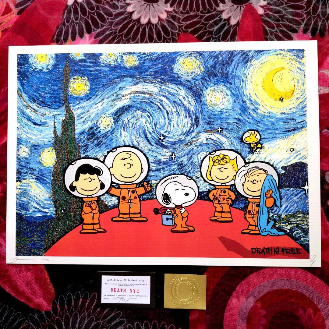 death nyc 世界限定100枚 スヌーピー PEANUT ゴッホ 星月夜 - メルカリ