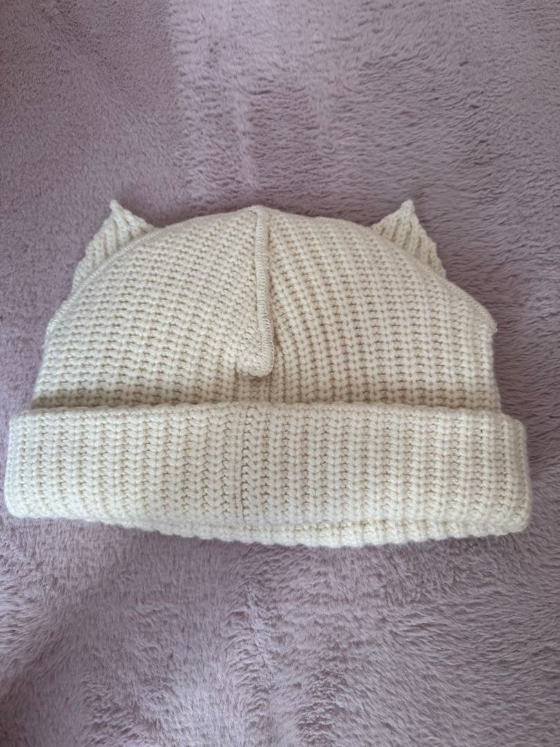 CHARLES JEFFREY LOVERBOY 猫耳ニット帽 ラバーボーイ 白