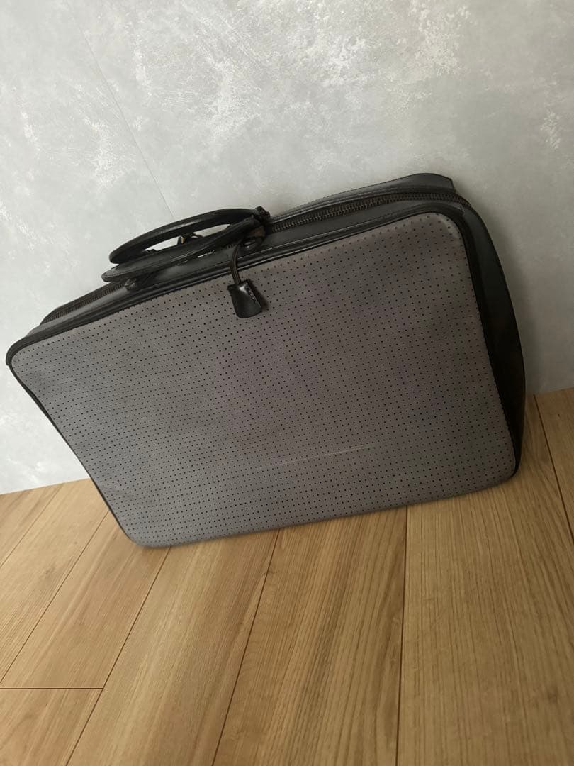 フェリージfelisi オーバーナイトバッグ フルレザーブラックｘグレー