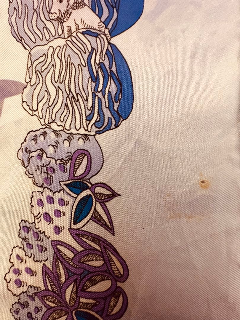 8101HERMESカレ90LEPARADISDU ROY王の楽園シルクスカーフ