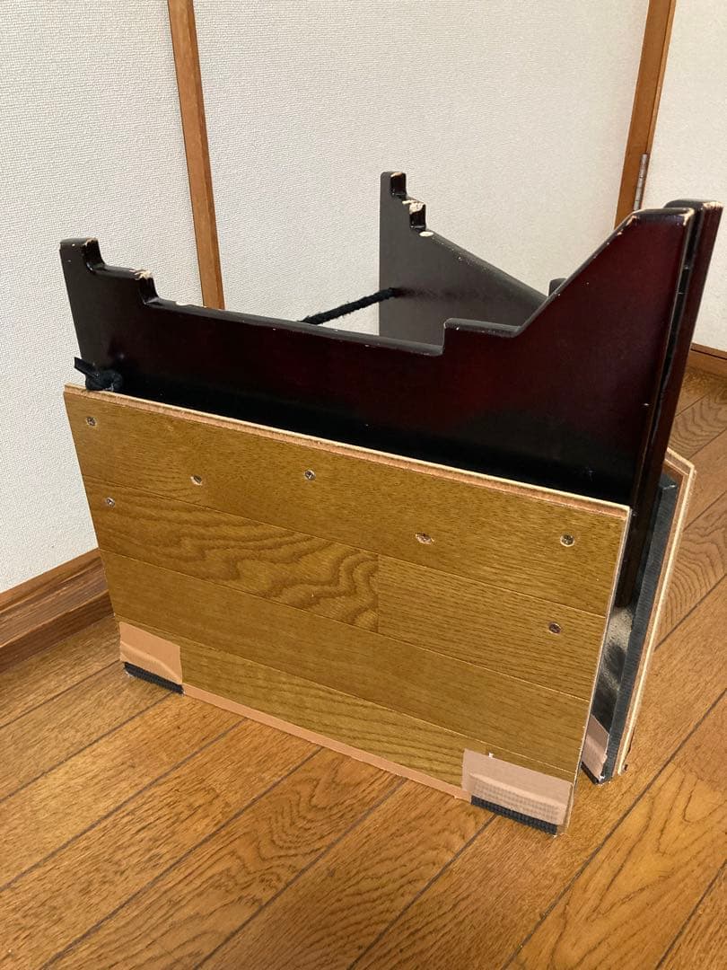 和太鼓　赤茶色　1.2尺太鼓　台座とバチ付き