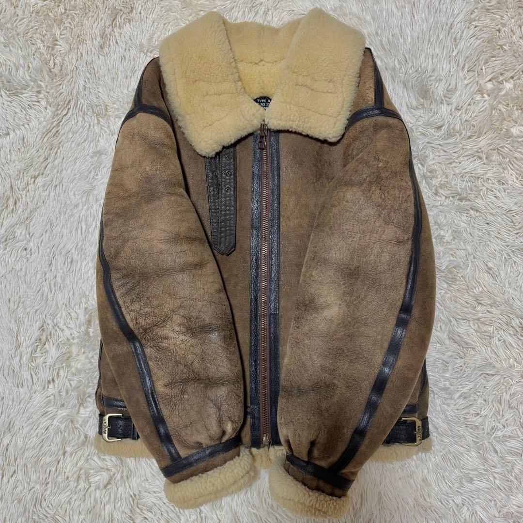AVIREX B-3 フライトジャケット　USA製　40 ボア　　　ムートン