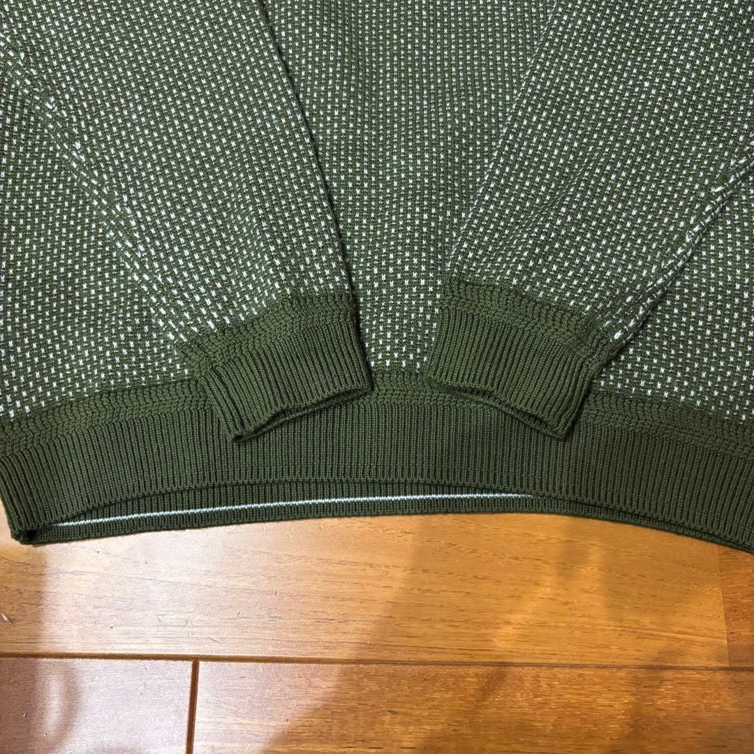 BRIEFING GOLF バーズアイオリーブ セーター メンズL