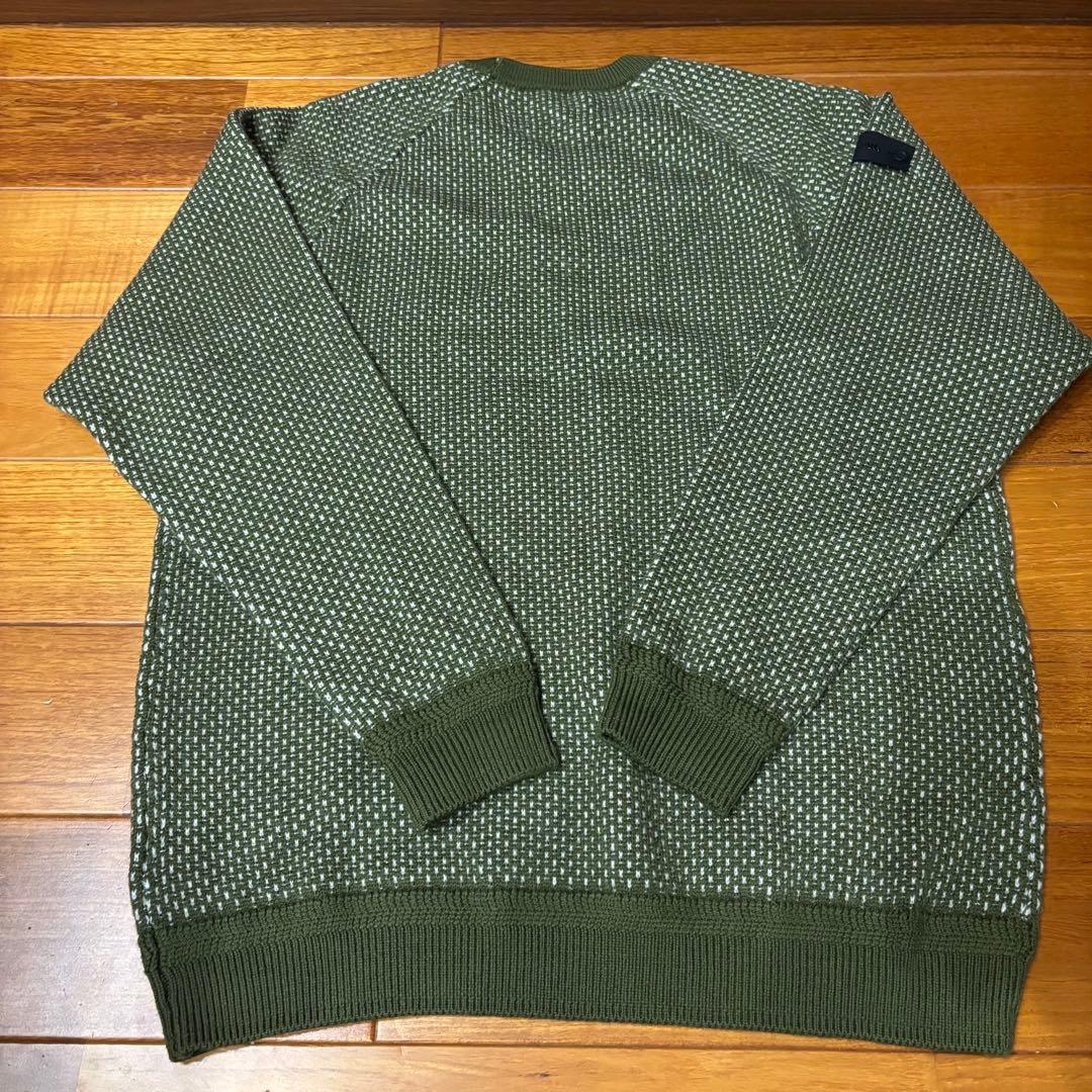 BRIEFING GOLF バーズアイオリーブ セーター メンズL