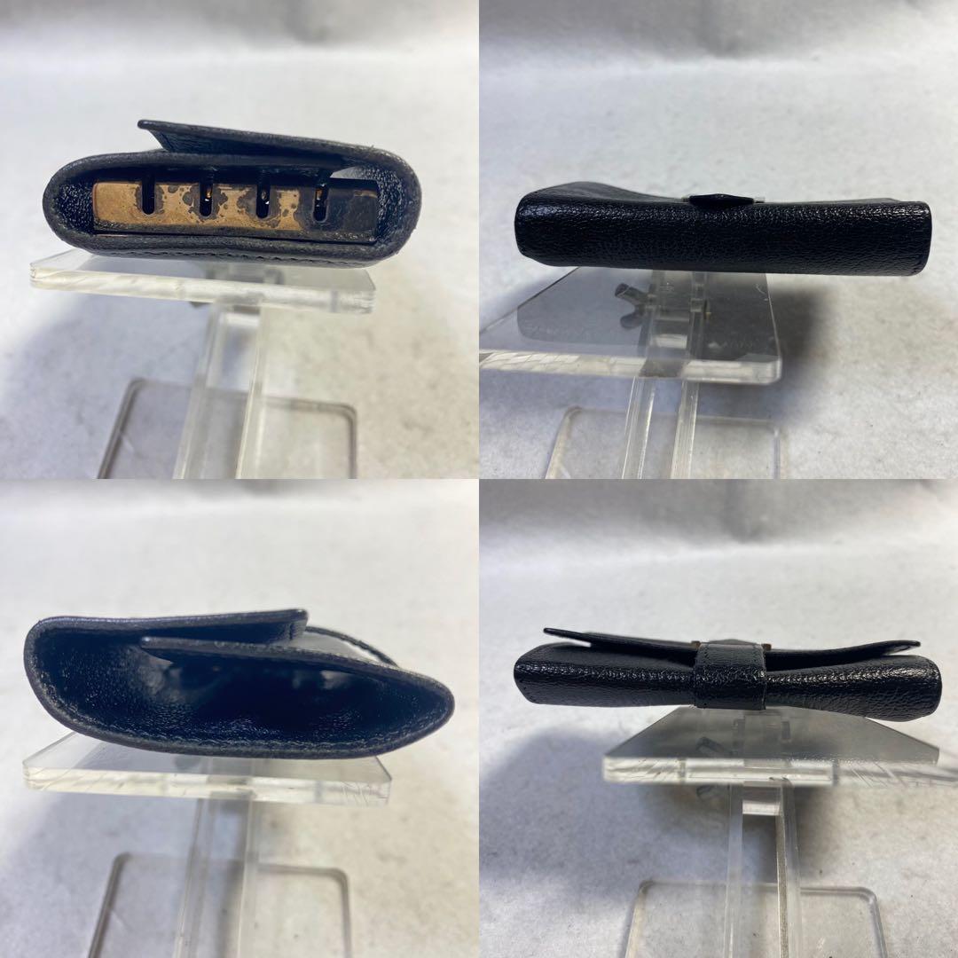 ポロ☆エルメス キーケース ベアン ブラック シルバー金具