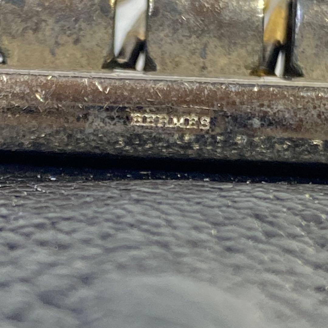 ポロ☆エルメス キーケース ベアン ブラック シルバー金具